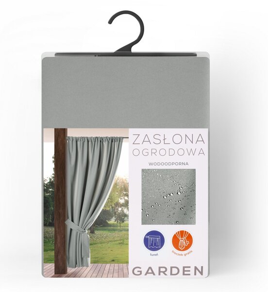 ZAHRADNÍ VODĚODOLNÝ ZÁVĚS NA PÁSCE GARDEN 155X200 CM SVĚTLEŠEDÁ