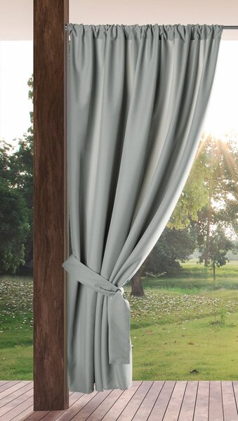 ZAHRADNÍ VODĚODOLNÝ ZÁVĚS NA PÁSCE GARDEN 155X200 CM SVĚTLEŠEDÁ