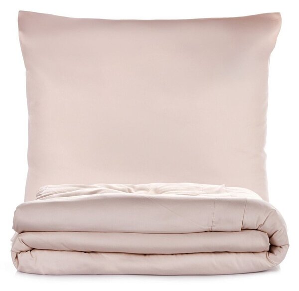Béžové povlečení na dvoulůžko/prodloužené z bavlněného saténu 240x220 cm Elegant – Mijolnir
