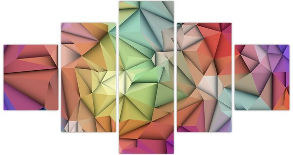 Obraz - Polygonální abstrakce (125x70 cm)