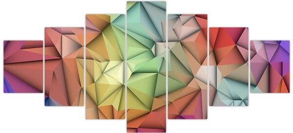 Obraz - Polygonální abstrakce (210x100 cm)
