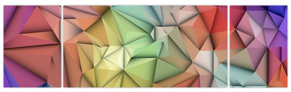 Obraz - Polygonální abstrakce (170x50 cm)