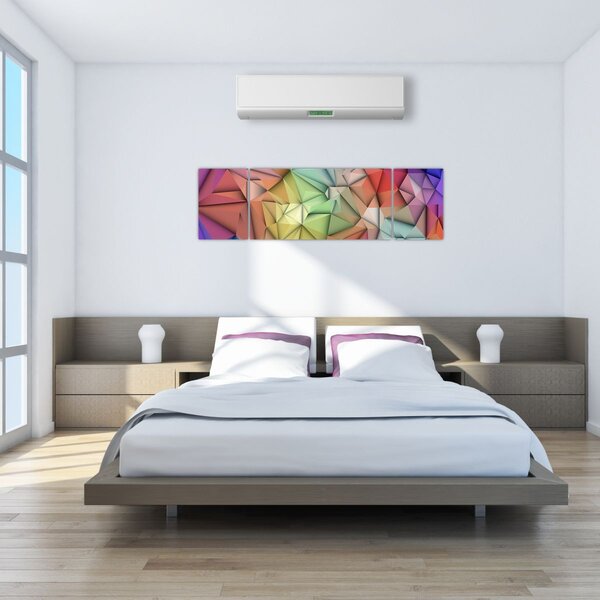 Obraz - Polygonální abstrakce (170x50 cm)