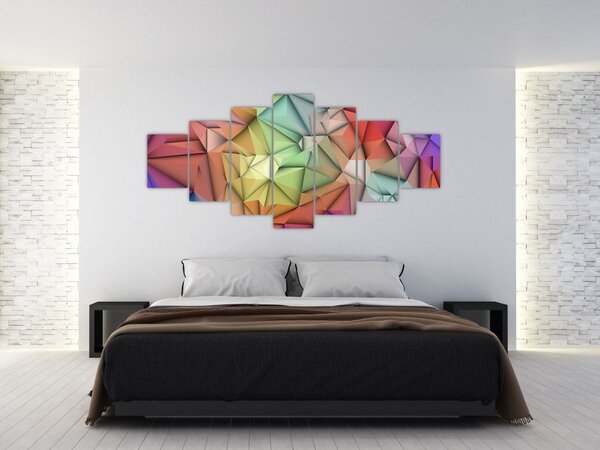 Obraz - Polygonální abstrakce (210x100 cm)