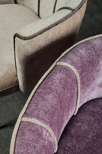 PTMD Collection Nell Beige jídelní židle Afrodita 3 béžové pruhy