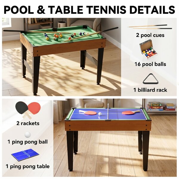 Stolní hokej / fotbal / kulečník / tenis, 107 x 61 x 84,5 cm A70-061V01MX