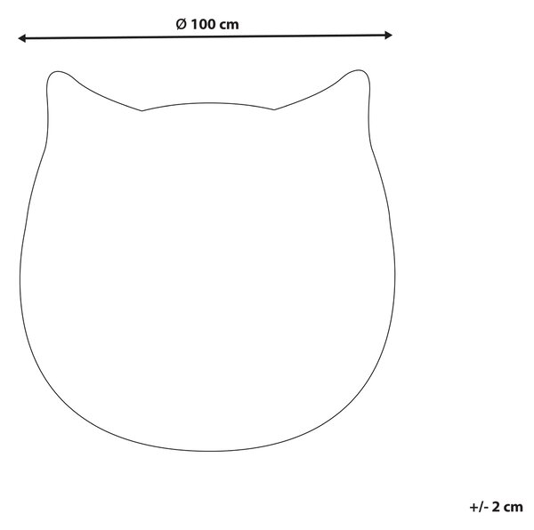 Dětský koberec KITTY Šedá ø 100 cm