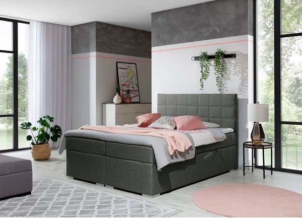 Eltap Čalouněná postel Alice s úložným prostorem Materiál a barva potahu: Sawana 05 - tmavě šedá, Rozměr: 140x200