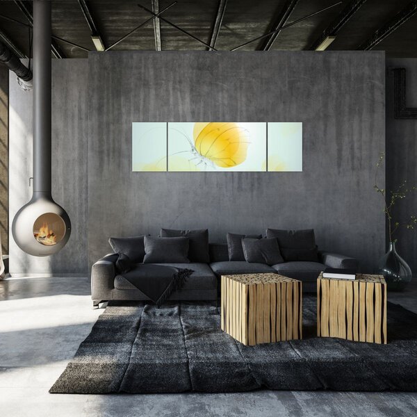 Obraz - Žlutý motýl (170x50 cm)