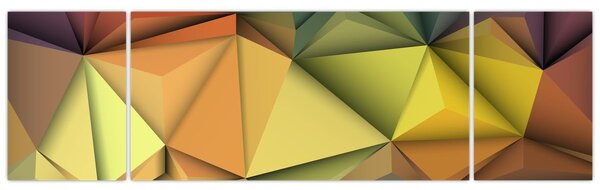 Obraz - Polygonální 3D abstrakce (170x50 cm)