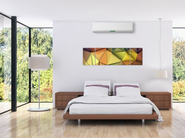 Obraz - Polygonální 3D abstrakce (170x50 cm)