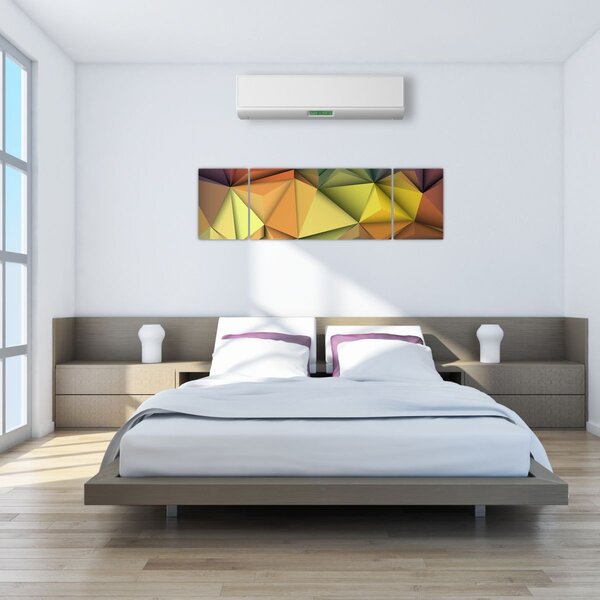 Obraz - Polygonální 3D abstrakce (170x50 cm)