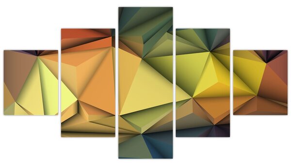 Obraz - Polygonální 3D abstrakce (125x70 cm)