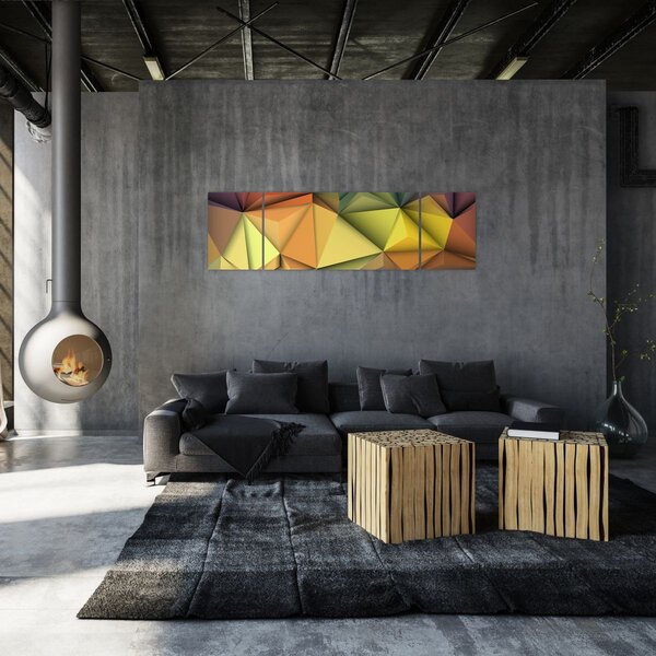 Obraz - Polygonální 3D abstrakce (170x50 cm)