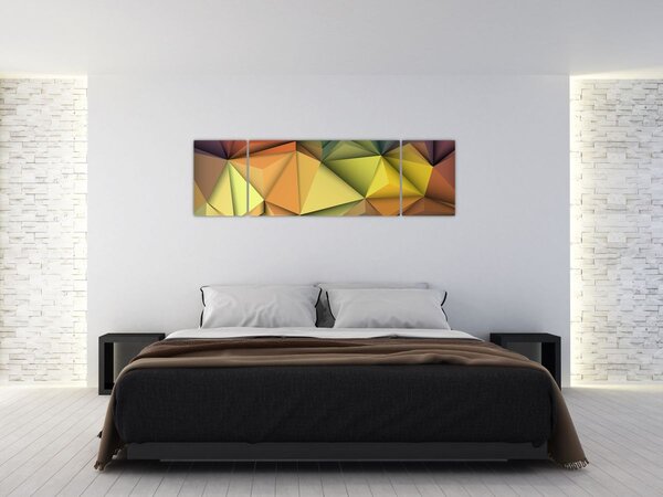 Obraz - Polygonální 3D abstrakce (170x50 cm)