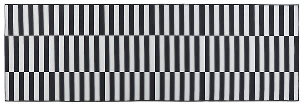 Koberec 80 x 240 cm černý/bílý PACODE