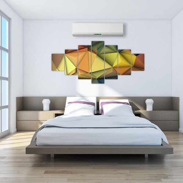 Obraz - Polygonální 3D abstrakce (210x100 cm)