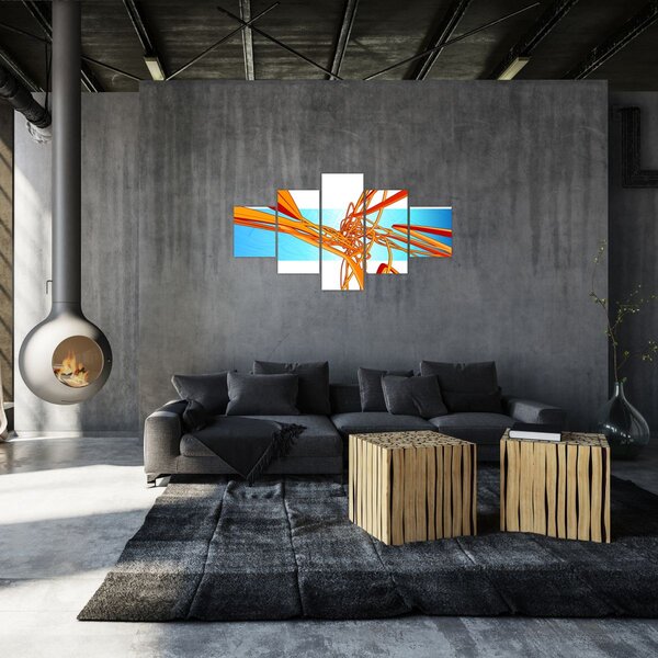 Obraz - Propletené čáry, abstrakce (125x70 cm)