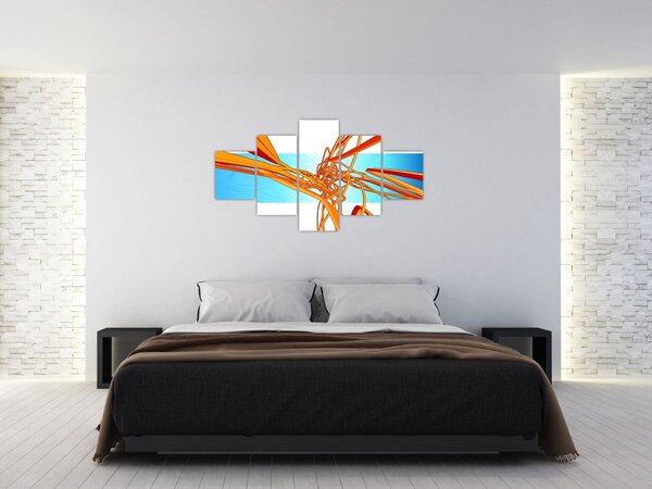 Obraz - Propletené čáry, abstrakce (125x70 cm)
