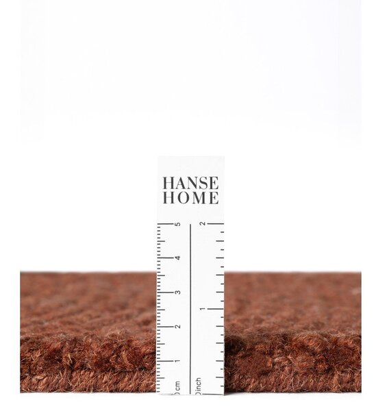 Ručně tkaný vlněný kulatý koberec v cihlové barvě ø 120 cm Calmio – Hanse Home