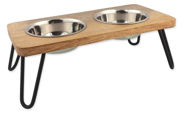 Dřevěný set misek s podstavcem pro psa Dog Fantasy – Plaček Pet Products