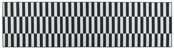 Koberec 80 x 300 cm černý/bílý PACODE