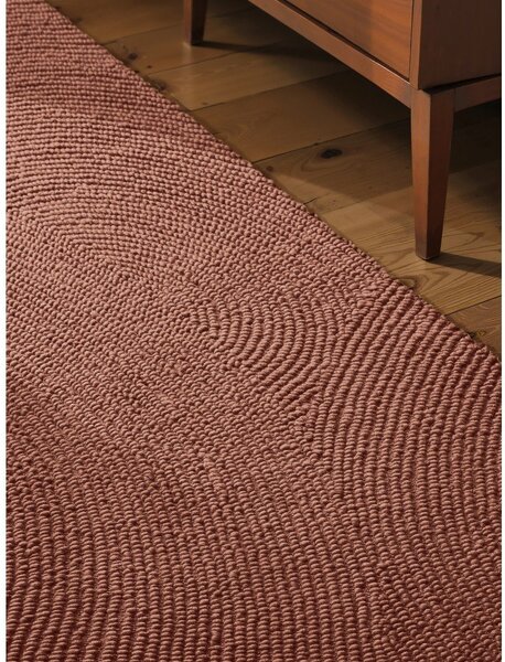 Ručně tkaný vlněný běhoun v terakotové barvě 80x200 cm Calmio – Hanse Home