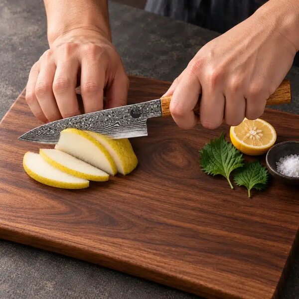 Víceúčelový nůž z damaškové oceli SG-2 SaKuRo SHINBOKU 14 cm