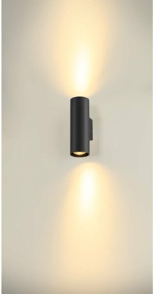BIG WHITE SLV ASTO TUBE nástěnné přisazené svítidlo, válcové, max. 2x 10 W, černé 1006443