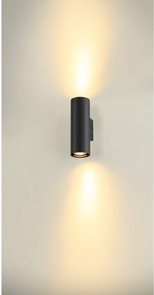 BIG WHITE SLV ASTO TUBE nástěnné přisazené svítidlo, válcové, max. 2x 10 W, černé 1006443