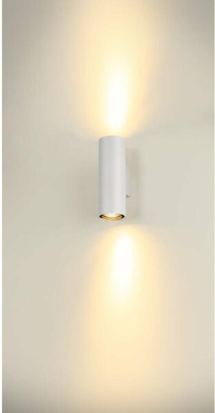 BIG WHITE SLV ASTO TUBE nástěnné přisazené svítidlo, válcové, 2x 10 W, bílé 1006444
