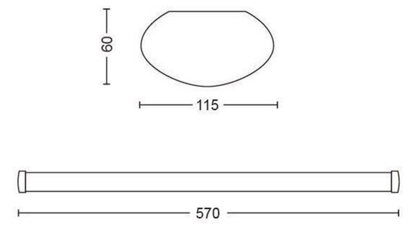 LED Stropní/ nástěnné svítidlo Philips Softline 31246/31/P0 2700K bílé 57cm
