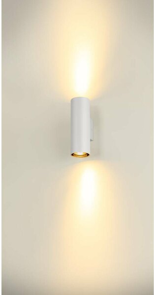 BIG WHITE SLV ASTO TUBE nástěnné přisazené svítidlo, válcové, 2x 10 W, bílé 1006444