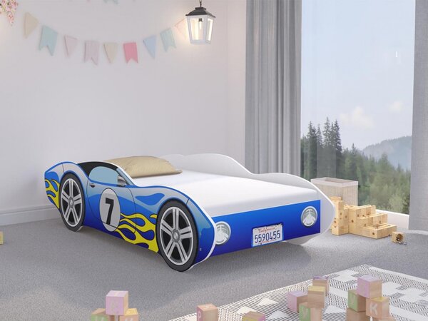 Dětská postel auto 70x140 CAR - modrá