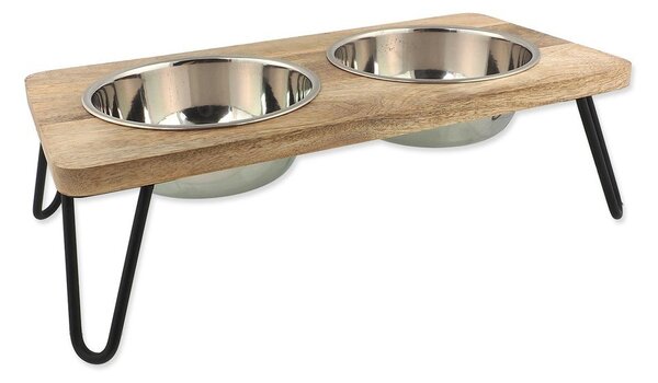 Dřevěný set misek s podstavcem pro psa Dog Fantasy – Plaček Pet Products
