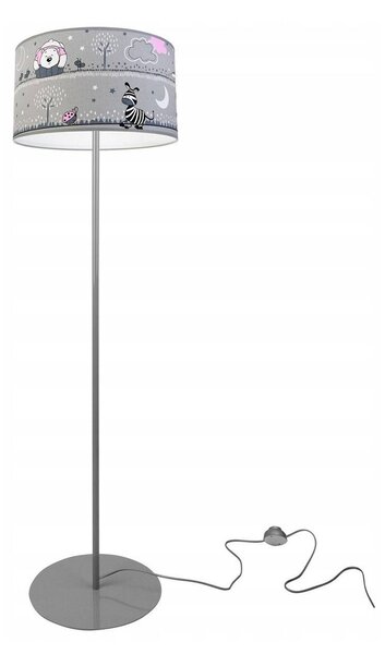 Dětská stojací lampa Ladybird, 1x textilní stínítko se vzorem, (výběr ze 2 barev konstrukce), o
