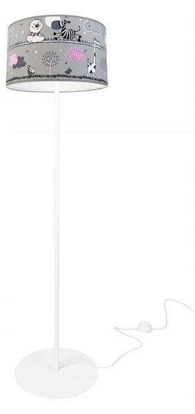 Dětská stojací lampa Ladybird, 1x textilní stínítko se vzorem, (výběr ze 2 barev konstrukce), o