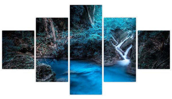 Obraz - Magická noc v tropickém lese (125x70 cm)