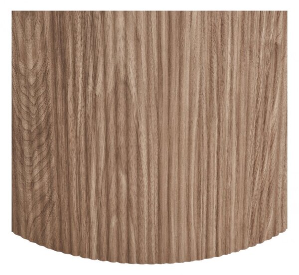 Athens jídelní stůl, keramický, bílý/dark brown, Ø120×76 cm – House Nordic