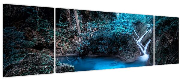 Obraz - Magická noc v tropickém lese (170x50 cm)