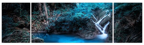 Obraz - Magická noc v tropickém lese (170x50 cm)