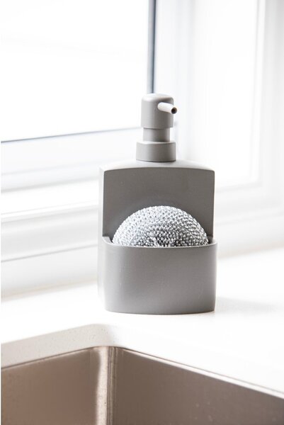 Tmavě šedý dávkovač mýdla z polyresinu 250 ml Essentials – Ladelle