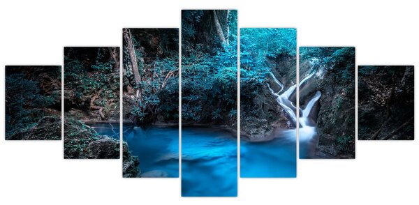 Obraz - Magická noc v tropickém lese (210x100 cm)