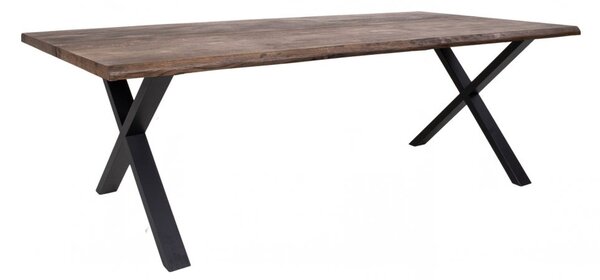Jídelní stůl Toulon, dub smoked oil, vlnitá hrana, 240×95×76 cm – House Nordic