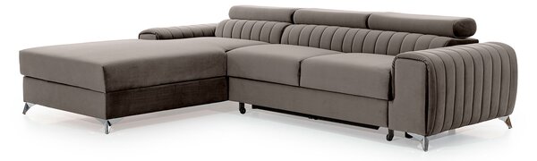 Eltap Rohová sedací souprava Grayson Materiál a barva potahu: Velvetmat 10 - černá, Orientace: levá