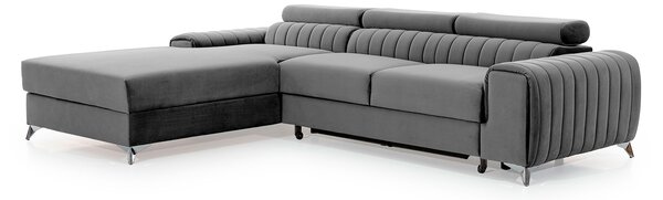 Eltap Rohová sedací souprava Grayson Materiál a barva potahu: Velvetmat 10 - černá, Orientace: levá