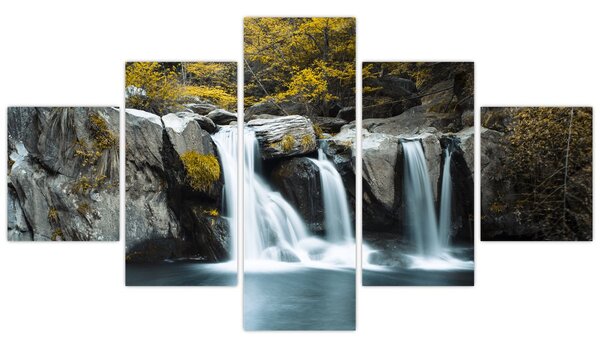 Obraz - Vodopády, Lushan, Čína (125x70 cm)