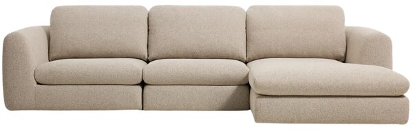 Kave Home Béžová čalouněná rohová pohovka Vera 322 cm, pravá