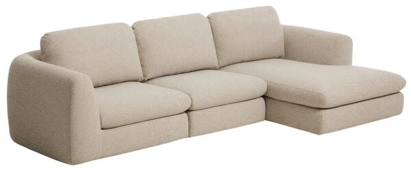 Kave Home Béžová čalouněná rohová pohovka Vera 322 cm, pravá