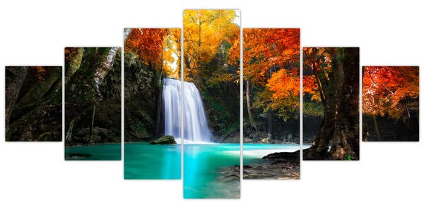 Obraz - Smaragdová laguna (210x100 cm)